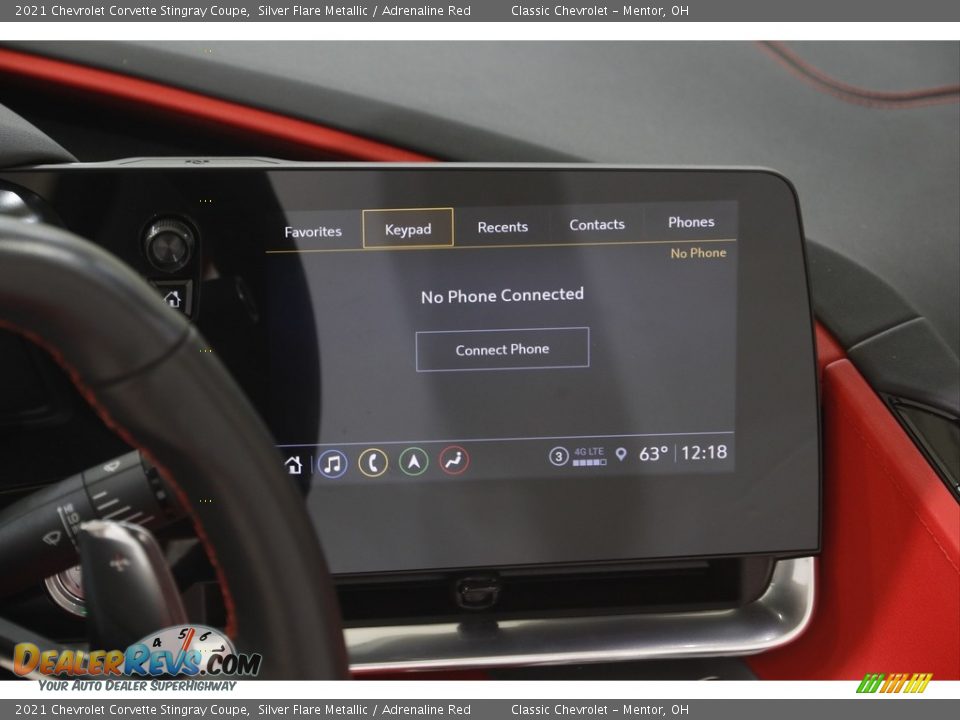 2021 Chevrolet Corvette Stingray Coupe Silver Flare Metallic / Adrenaline Red Photo #12