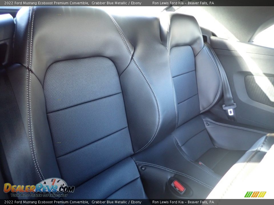 2022 Ford Mustang Ecoboost Premium Convertible Grabber Blue Metallic / Ebony Photo #10