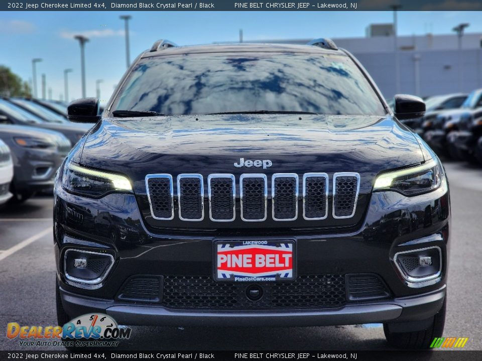 2022 Jeep Cherokee Limited 4x4 Diamond Black Crystal Pearl / Black Photo #2