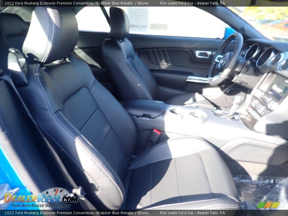 2022 Ford Mustang Ecoboost Premium Convertible Grabber Blue Metallic / Ebony Photo #11