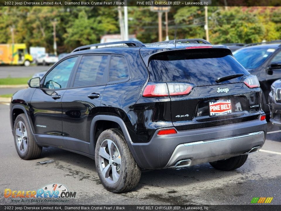 2022 Jeep Cherokee Limited 4x4 Diamond Black Crystal Pearl / Black Photo #4