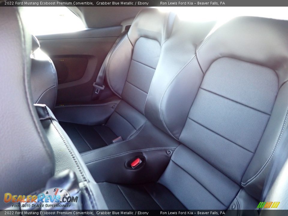 2022 Ford Mustang Ecoboost Premium Convertible Grabber Blue Metallic / Ebony Photo #13
