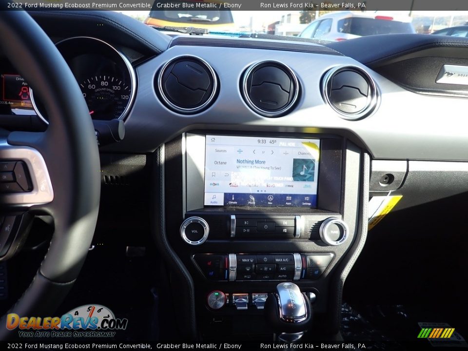 2022 Ford Mustang Ecoboost Premium Convertible Grabber Blue Metallic / Ebony Photo #17