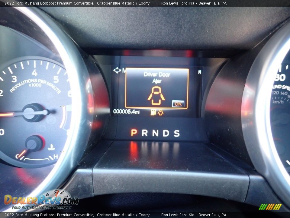2022 Ford Mustang Ecoboost Premium Convertible Grabber Blue Metallic / Ebony Photo #18