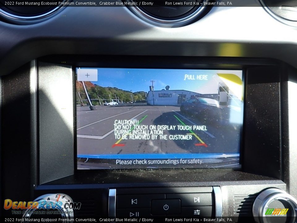 2022 Ford Mustang Ecoboost Premium Convertible Grabber Blue Metallic / Ebony Photo #19