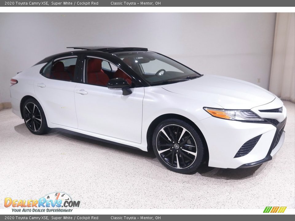 2020 Toyota Camry XSE Super White / Cockpit Red Photo #1