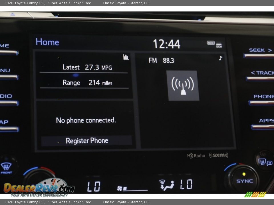 2020 Toyota Camry XSE Super White / Cockpit Red Photo #10