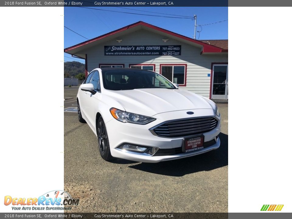 2018 Ford Fusion SE Oxford White / Ebony Photo #1