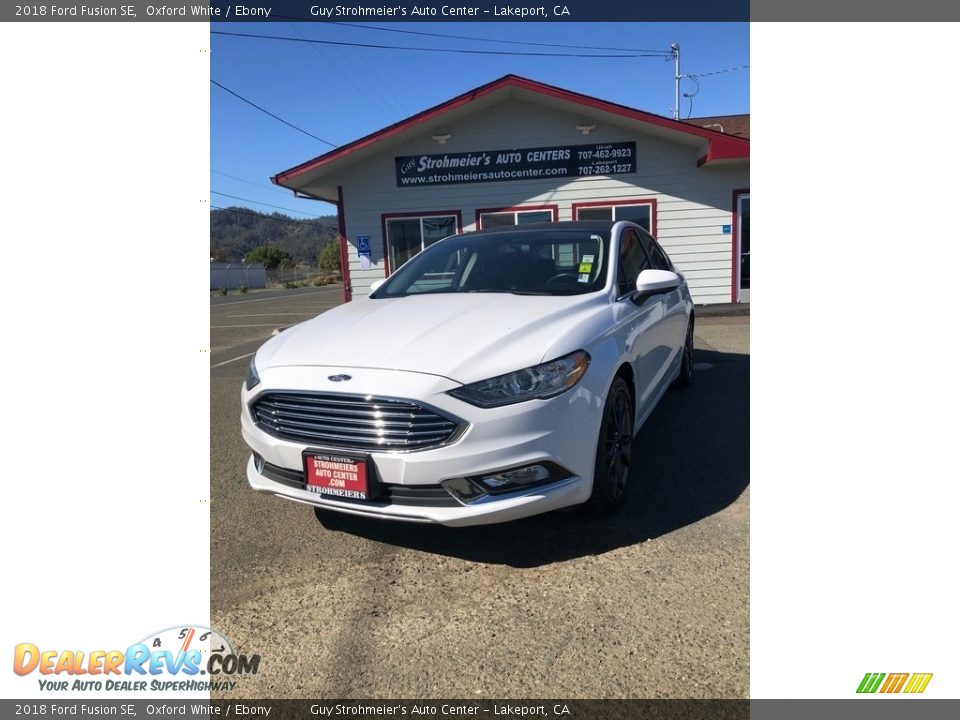 2018 Ford Fusion SE Oxford White / Ebony Photo #2