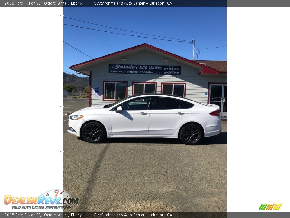 2018 Ford Fusion SE Oxford White / Ebony Photo #3