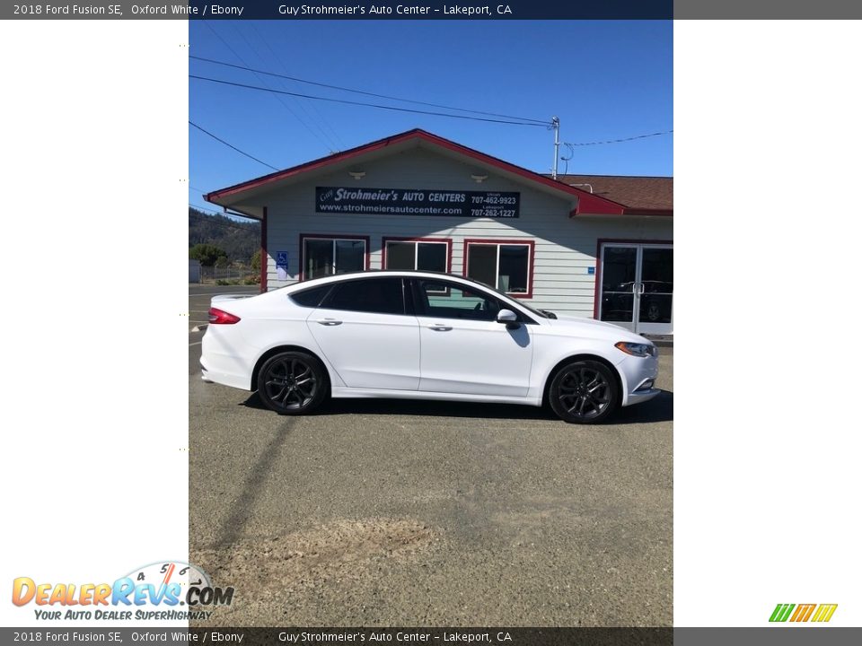 2018 Ford Fusion SE Oxford White / Ebony Photo #4