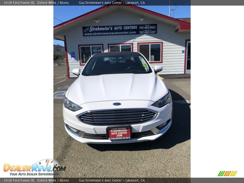 2018 Ford Fusion SE Oxford White / Ebony Photo #5