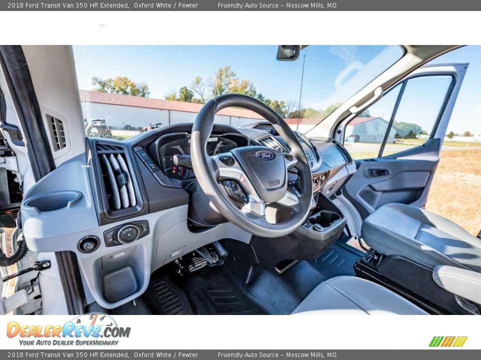 Pewter Interior - 2018 Ford Transit Van 350 HR Extended Photo #19