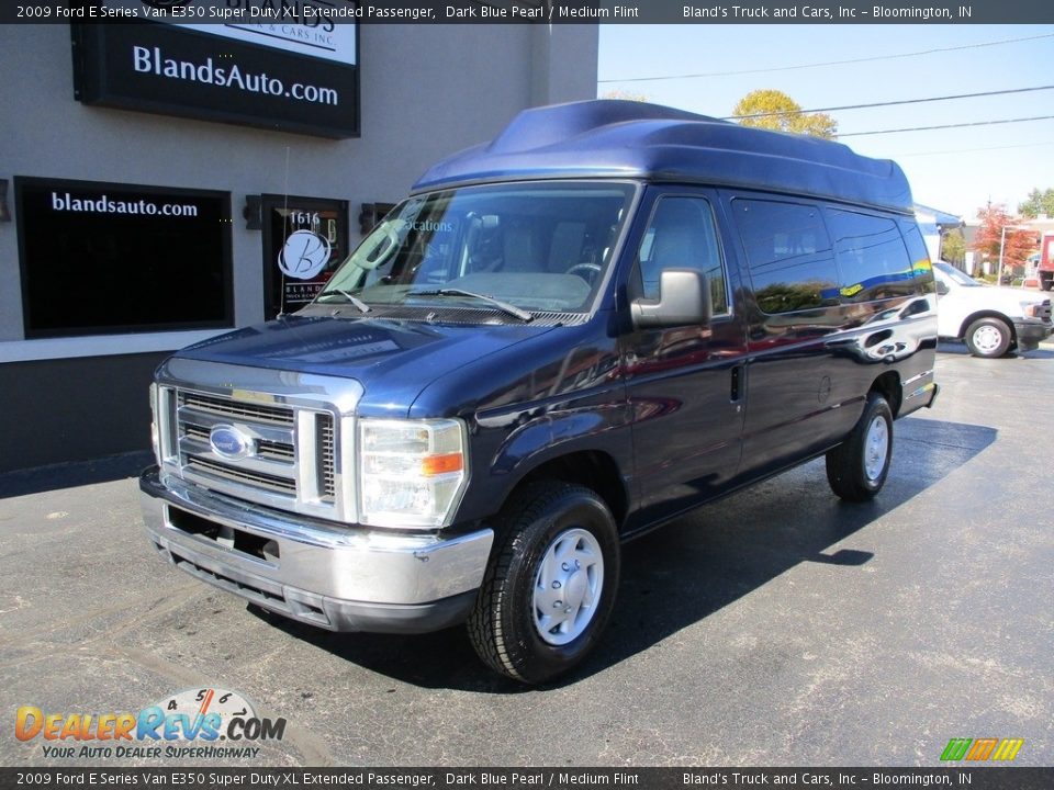 2009 Ford E Series Van E350 Super Duty XL Extended Passenger Dark Blue Pearl / Medium Flint Photo #2