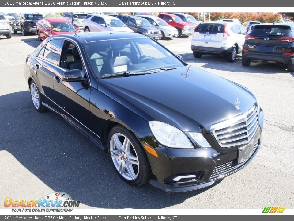 2011 Mercedes-Benz E 350 4Matic Sedan Black / Black Photo #3