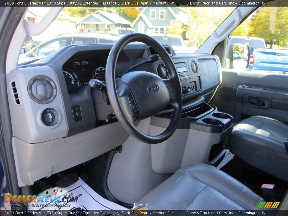 2009 Ford E Series Van E350 Super Duty XL Extended Passenger Dark Blue Pearl / Medium Flint Photo #6