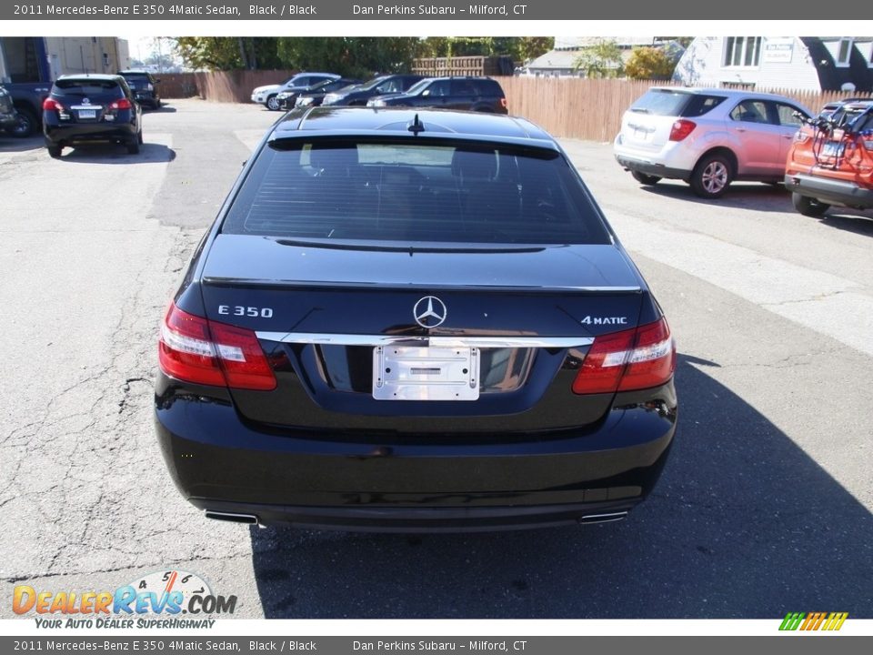 2011 Mercedes-Benz E 350 4Matic Sedan Black / Black Photo #6