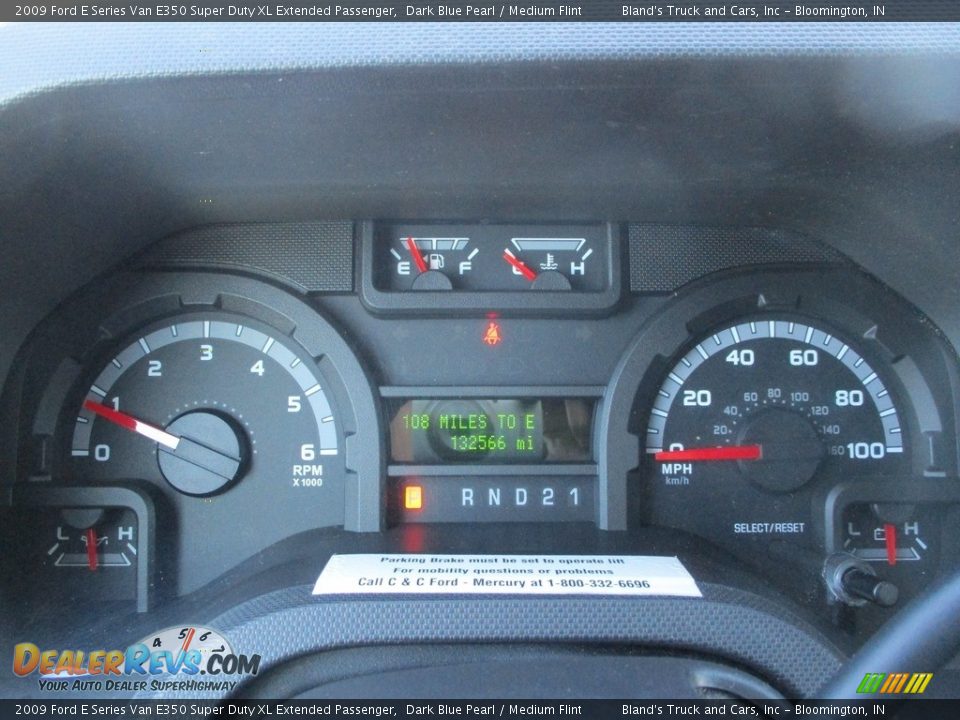 2009 Ford E Series Van E350 Super Duty XL Extended Passenger Dark Blue Pearl / Medium Flint Photo #10