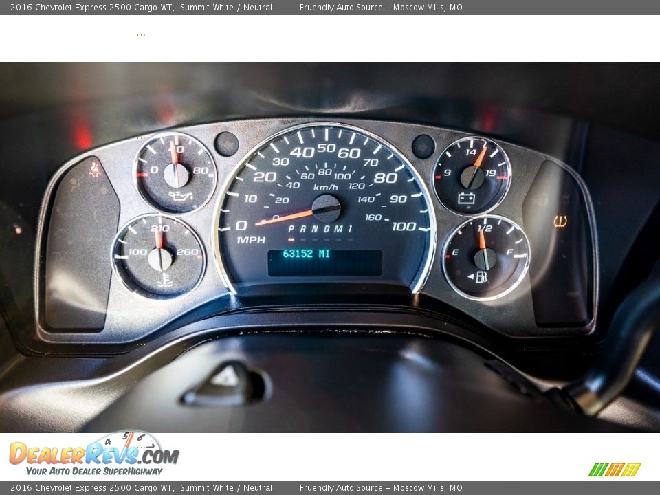 2016 Chevrolet Express 2500 Cargo WT Gauges Photo #27