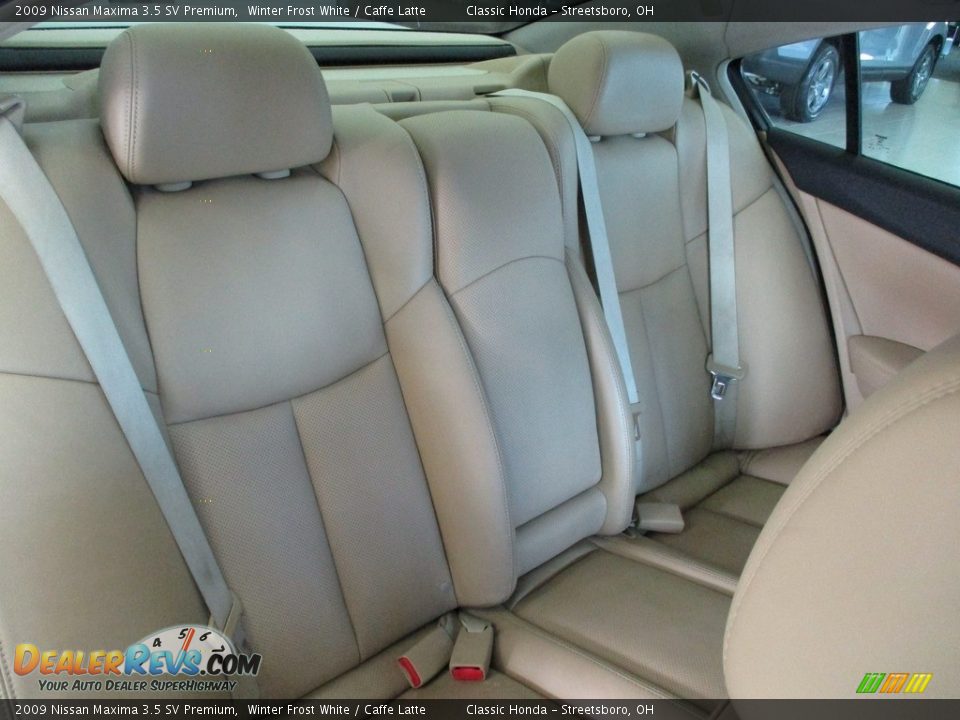 2009 Nissan Maxima 3.5 SV Premium Winter Frost White / Caffe Latte Photo #23