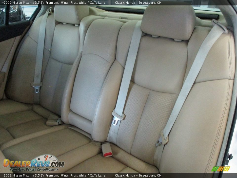 2009 Nissan Maxima 3.5 SV Premium Winter Frost White / Caffe Latte Photo #26