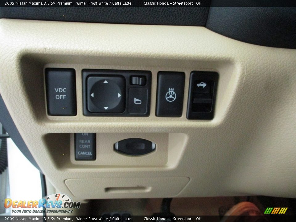 2009 Nissan Maxima 3.5 SV Premium Winter Frost White / Caffe Latte Photo #32