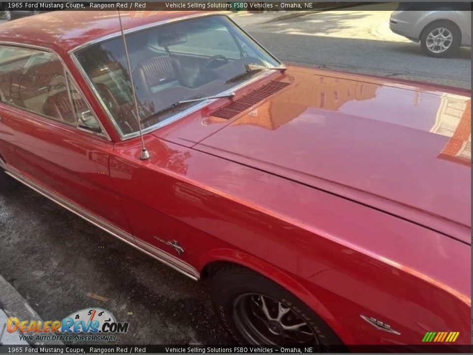 1965 Ford Mustang Coupe Rangoon Red / Red Photo #2