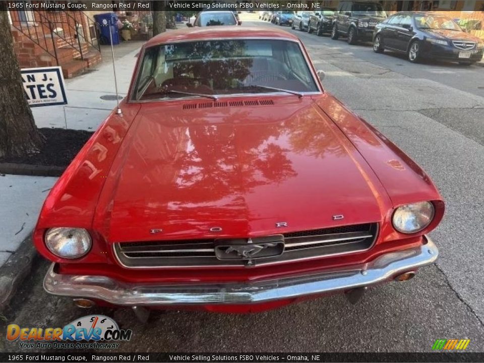 1965 Ford Mustang Coupe Rangoon Red / Red Photo #3