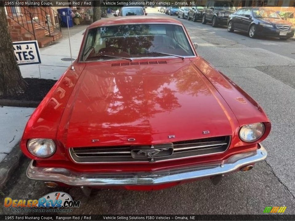 1965 Ford Mustang Coupe Rangoon Red / Red Photo #3