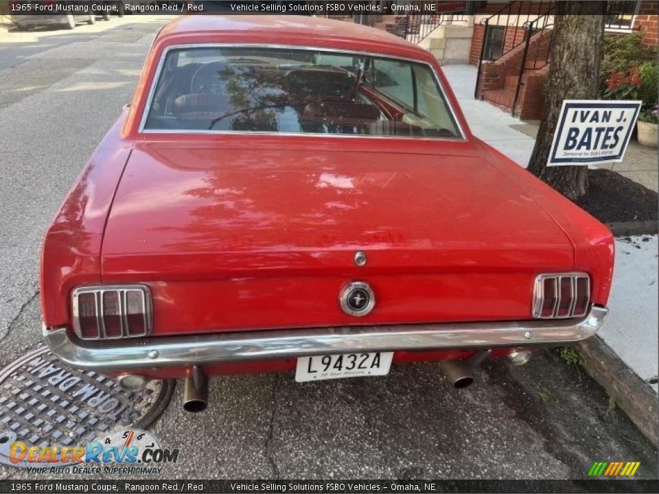 1965 Ford Mustang Coupe Rangoon Red / Red Photo #4
