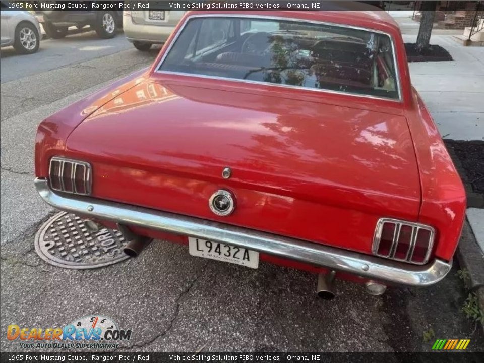 1965 Ford Mustang Coupe Rangoon Red / Red Photo #5