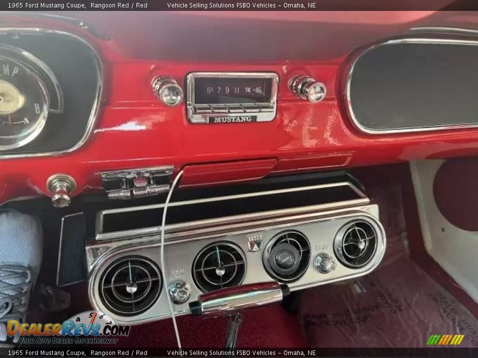 1965 Ford Mustang Coupe Rangoon Red / Red Photo #8