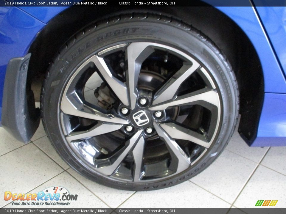 2019 Honda Civic Sport Sedan Agean Blue Metallic / Black Photo #6