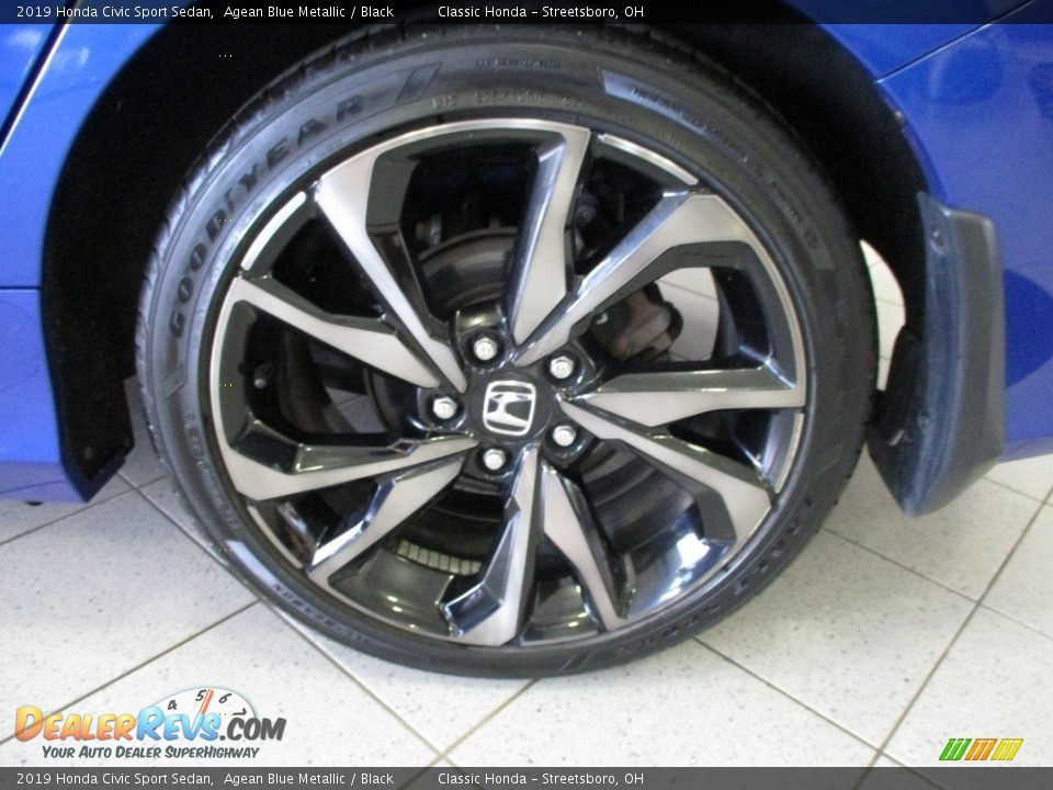 2019 Honda Civic Sport Sedan Agean Blue Metallic / Black Photo #11