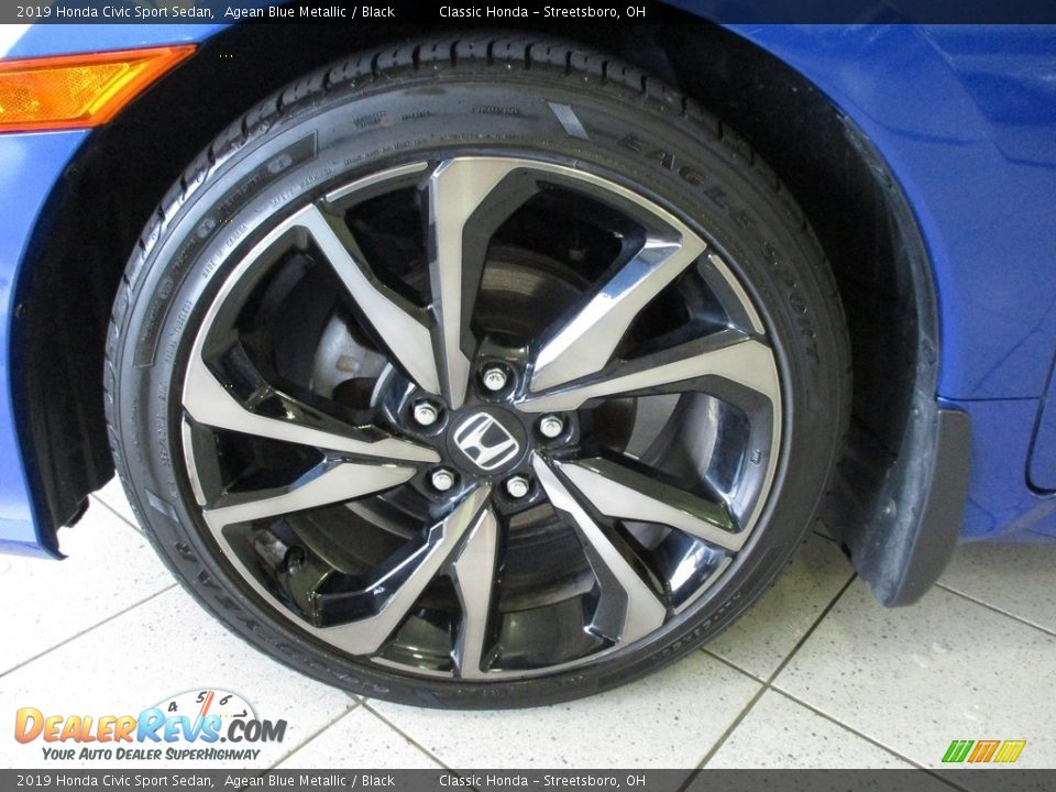2019 Honda Civic Sport Sedan Agean Blue Metallic / Black Photo #12