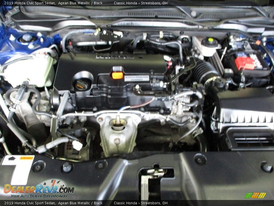 2019 Honda Civic Sport Sedan Agean Blue Metallic / Black Photo #13