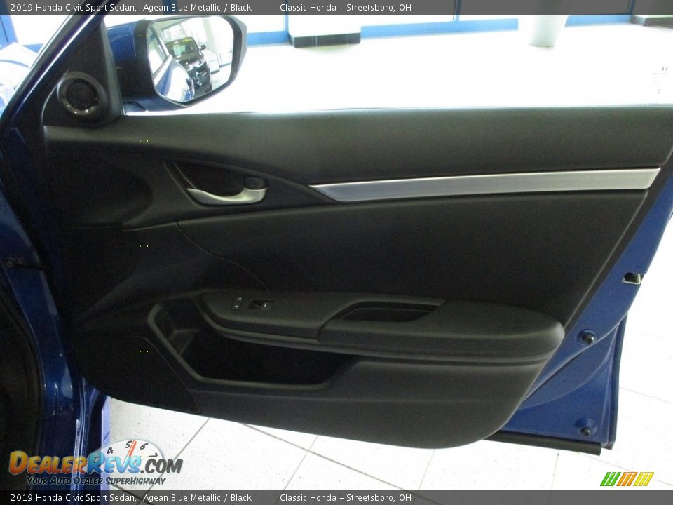 2019 Honda Civic Sport Sedan Agean Blue Metallic / Black Photo #14