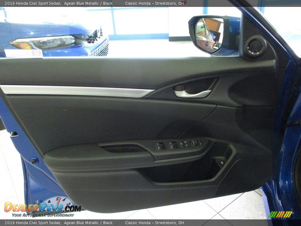 2019 Honda Civic Sport Sedan Agean Blue Metallic / Black Photo #25