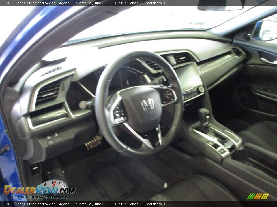 2019 Honda Civic Sport Sedan Agean Blue Metallic / Black Photo #26
