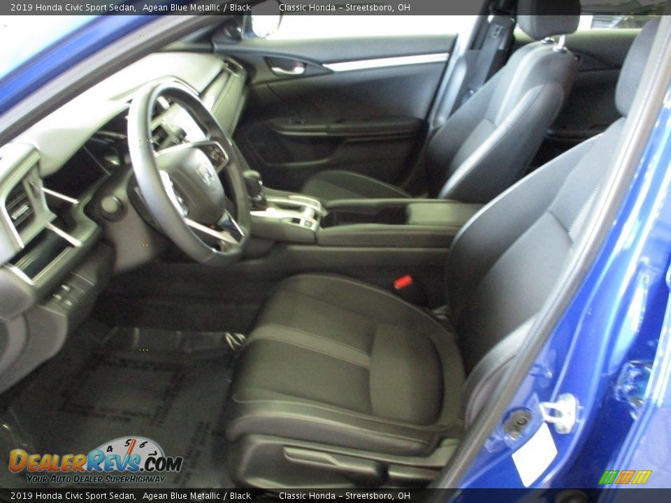 2019 Honda Civic Sport Sedan Agean Blue Metallic / Black Photo #27