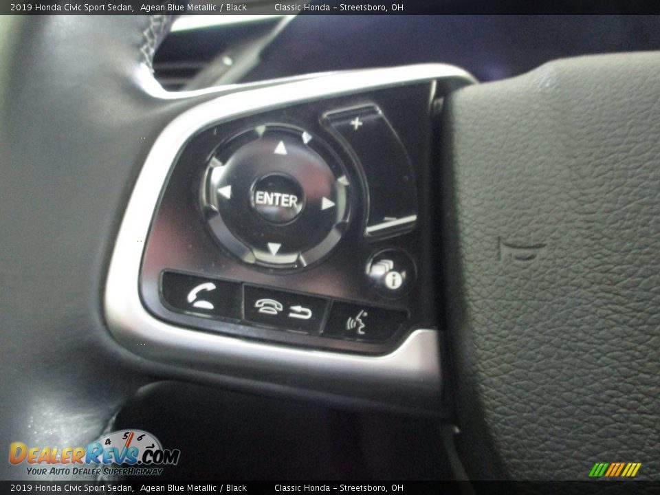 2019 Honda Civic Sport Sedan Agean Blue Metallic / Black Photo #30