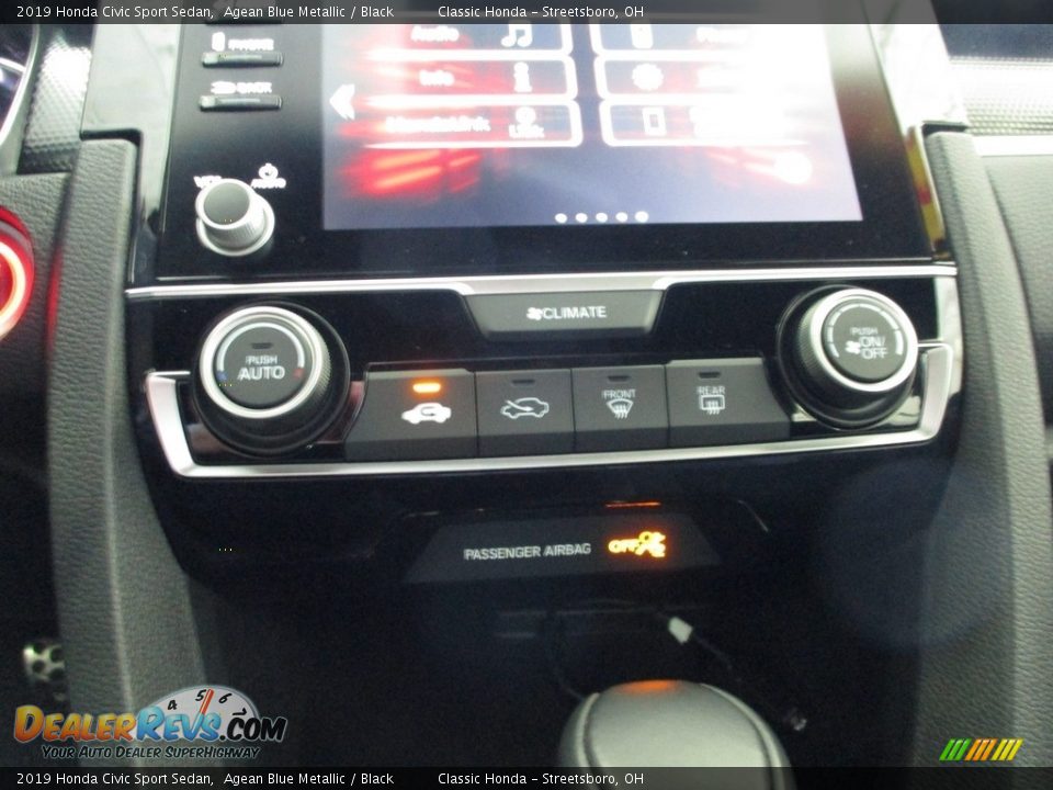 2019 Honda Civic Sport Sedan Agean Blue Metallic / Black Photo #34