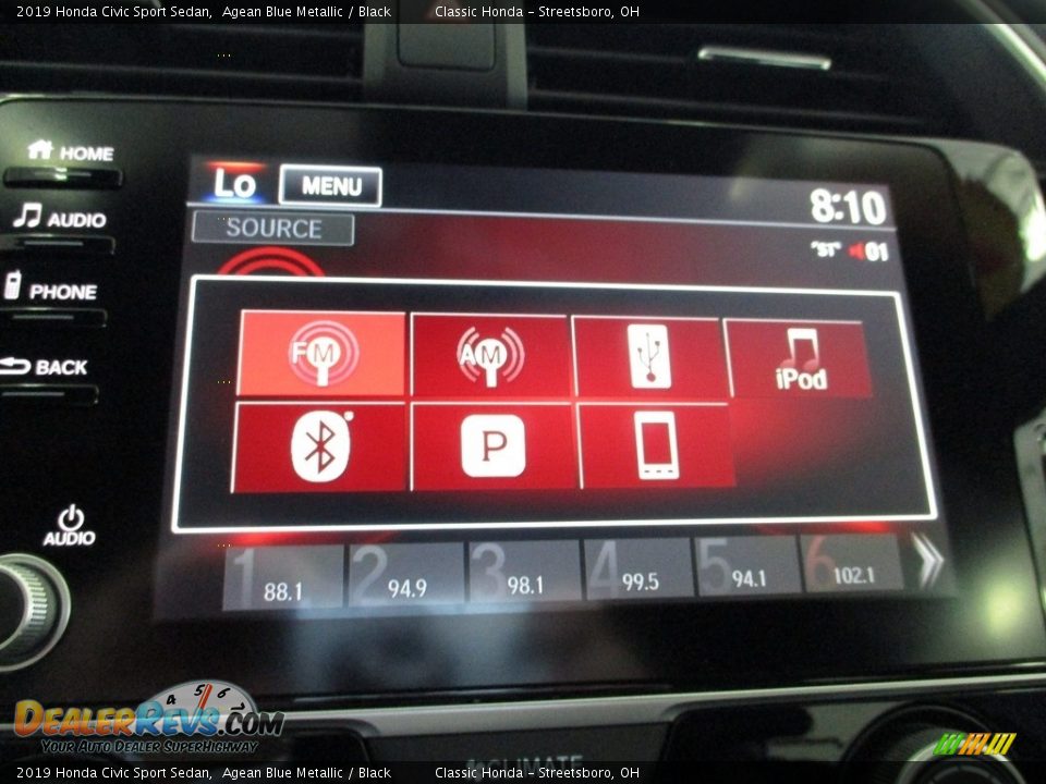 2019 Honda Civic Sport Sedan Agean Blue Metallic / Black Photo #36