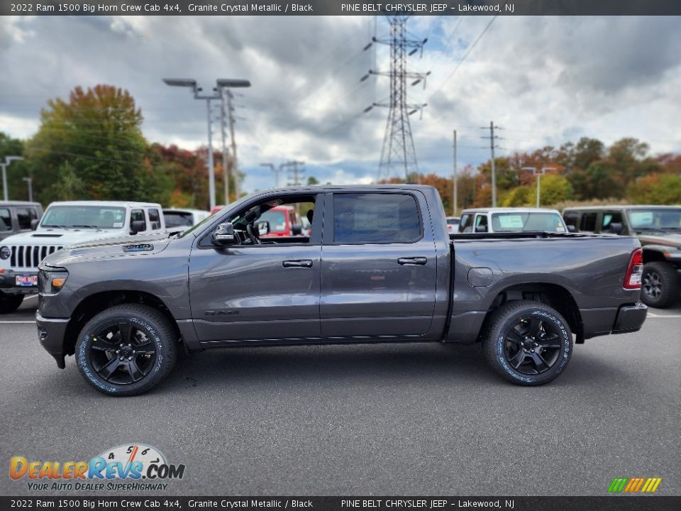 2022 Ram 1500 Big Horn Crew Cab 4x4 Granite Crystal Metallic / Black Photo #3