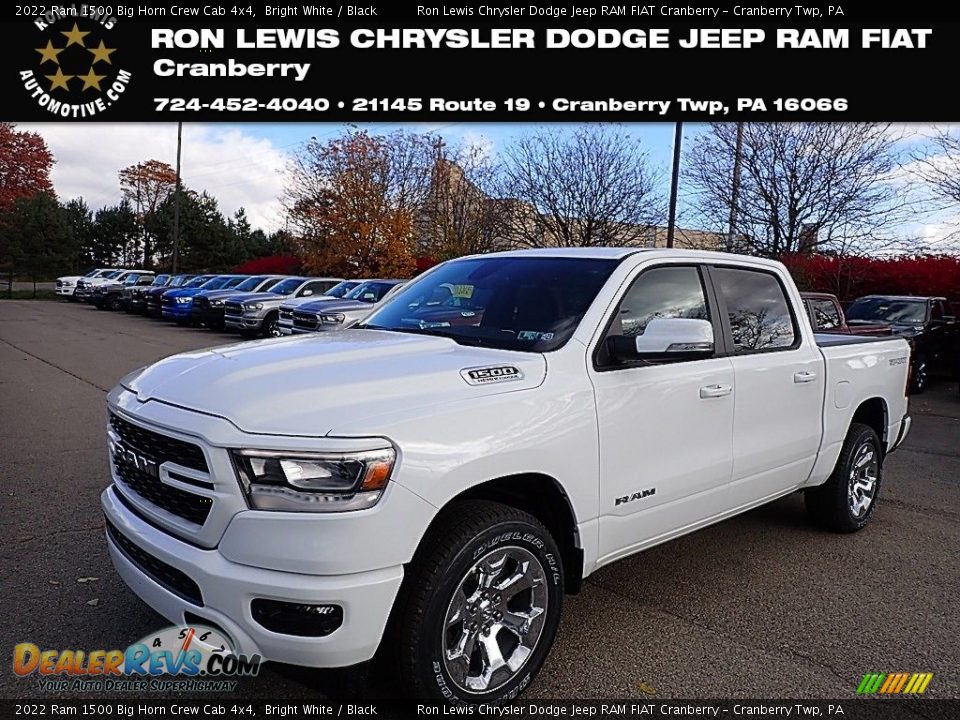 2022 Ram 1500 Big Horn Crew Cab 4x4 Bright White / Black Photo #1