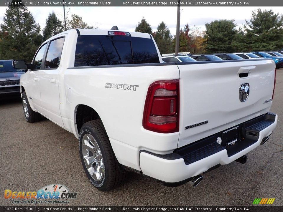 2022 Ram 1500 Big Horn Crew Cab 4x4 Bright White / Black Photo #3