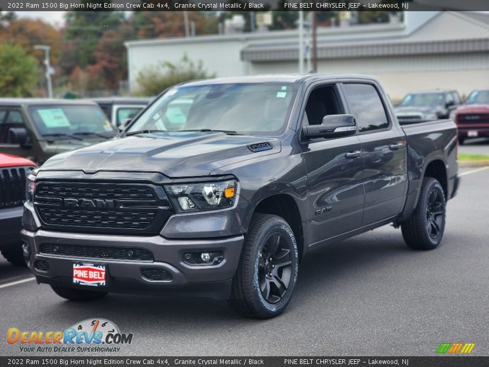 2022 Ram 1500 Big Horn Night Edition Crew Cab 4x4 Granite Crystal Metallic / Black Photo #1