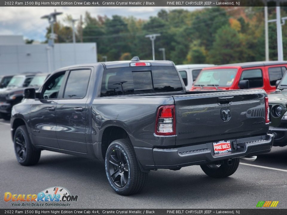 2022 Ram 1500 Big Horn Night Edition Crew Cab 4x4 Granite Crystal Metallic / Black Photo #3