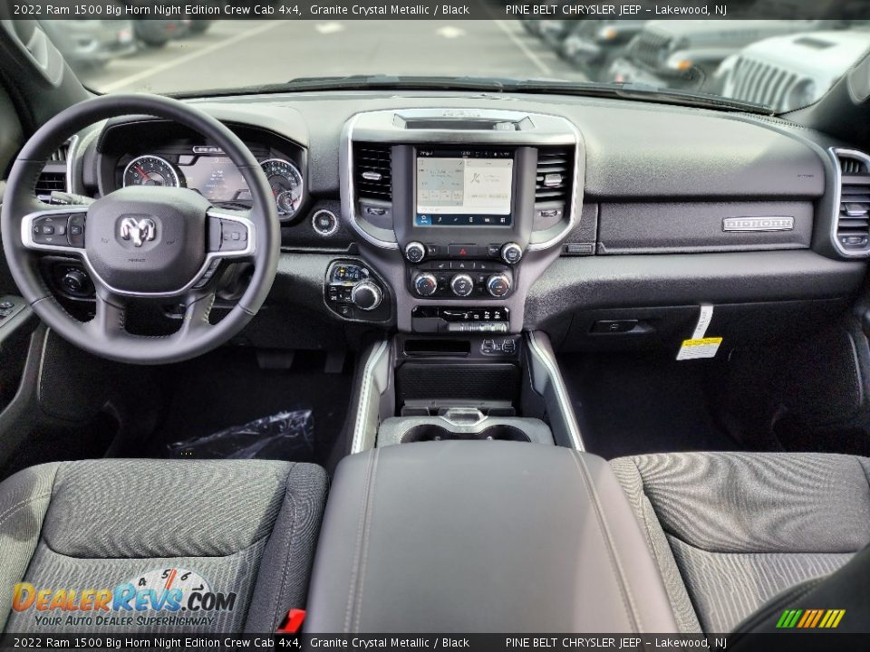 Dashboard of 2022 Ram 1500 Big Horn Night Edition Crew Cab 4x4 Photo #6