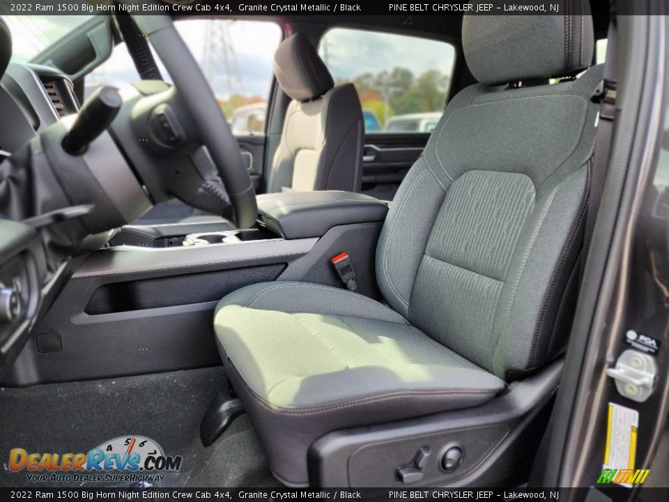 Front Seat of 2022 Ram 1500 Big Horn Night Edition Crew Cab 4x4 Photo #9